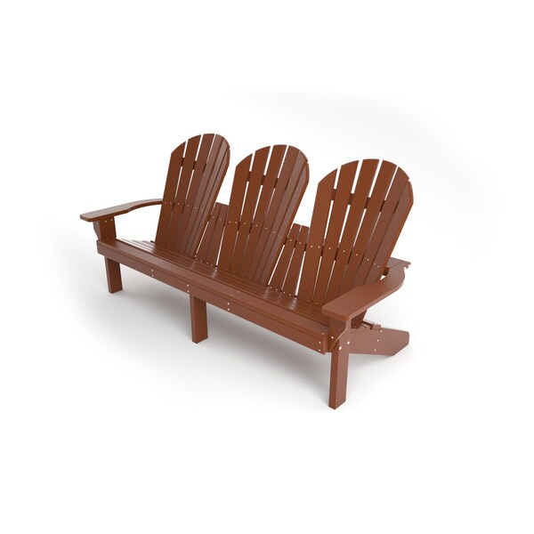 Brown Grand Isle Adirondack Bench